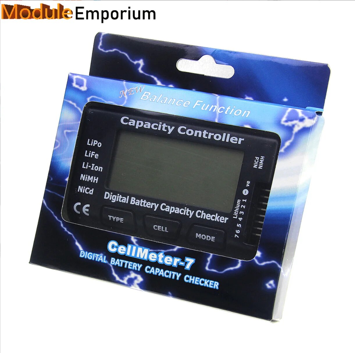 Цифровой тестер емкости аккумулятора CellMeter7, измеритель емкости батареи 2-7S с ЖК-дисплеем, инструмент «сделай сам» для РУ дрона и транспортного средства