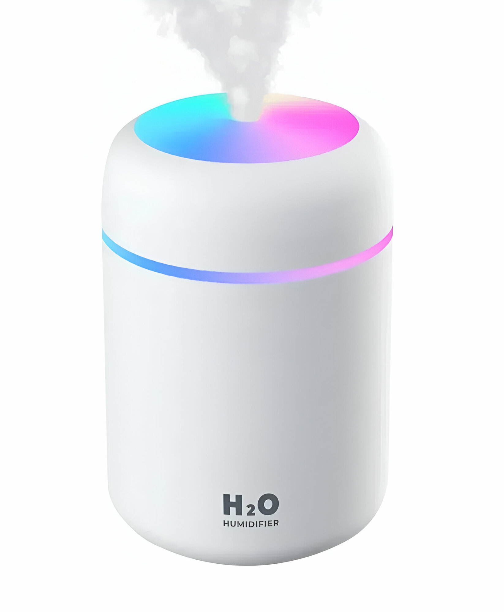 Мини-увлажнитель воздуха с подсветкой HUMIDIFIER H2O белый — фото 1