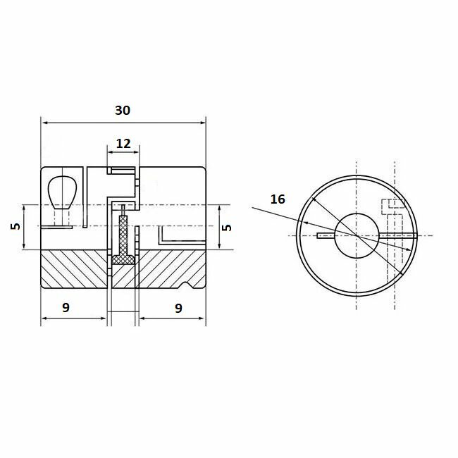 Муфта соединительная BC16-C (LK6-C16-05-05) COUP-LINK — фото 1