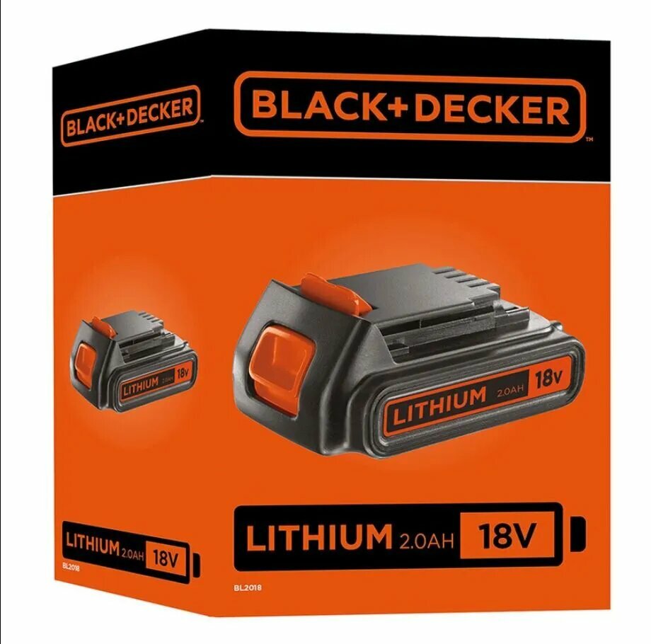 Аккумулятор для электроинструмента BLACK+DECKER 18В, 2Ач, BL2018-XJ