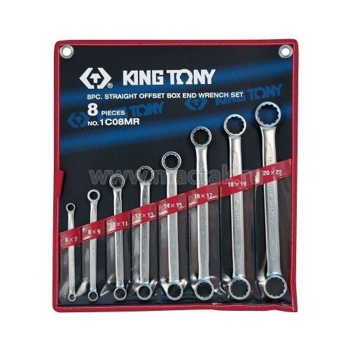 KING TONY Набор накидных ключей, 6-22 мм 8 предметов KING TONY 1C08MR king tony набор накидных ключей 6 22 мм 8 предметов king tony 1c08mr