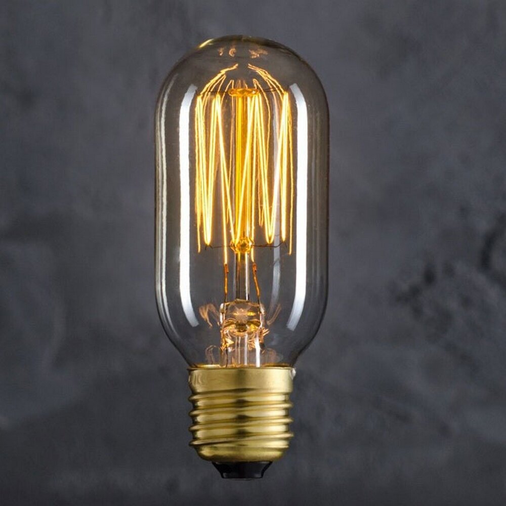 Лампа (лампочка) накаливания Эдисона Emilion Loft Edison T45 (E27, 40Вт, желтый свет)