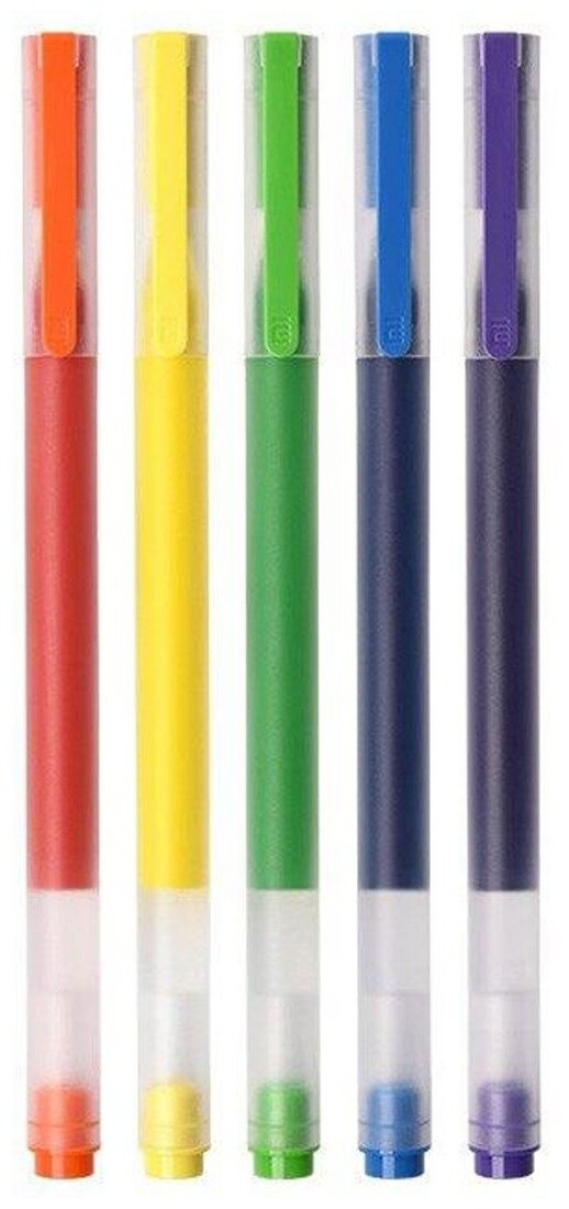 Xiaomi набор цветных ручек Mi Jumbo Gel Ink Pen 5 шт (MJZXB03WC), разноцветный
