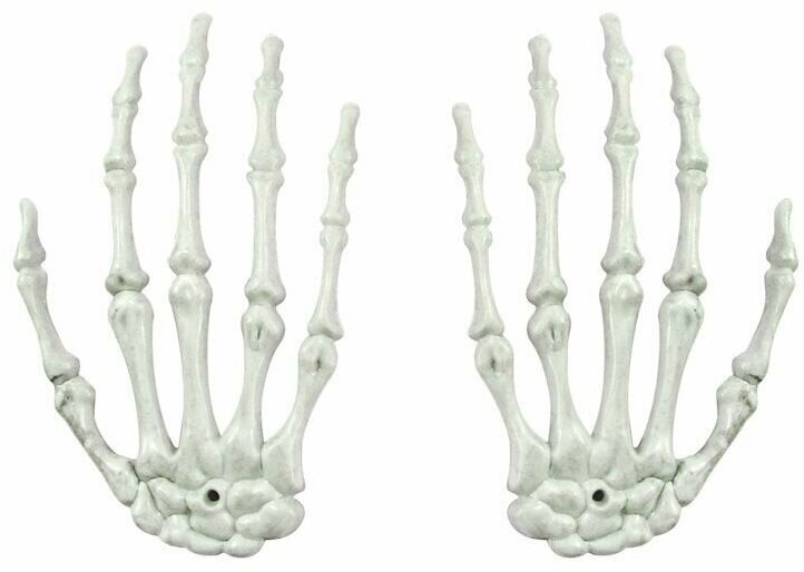 Прикол "Руки скелета" Белые, 15х8,5 см, украшение, декор для Хэллоуина