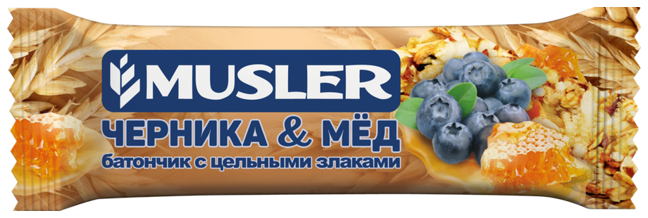 Батончик мюсли Musler Черника и Мед 30г Собинский Хлебокомбинат - фото №6