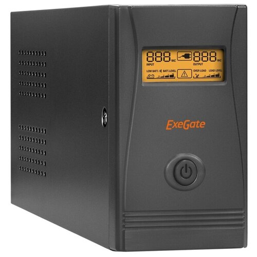 ИБП ExeGate Power Smart ULB-850. LCD. AVR.4C13. RJ. USB <850VA/480W, LCD, AVR, 4*C13, RJ45/11, USB, металлический корпус, Black>