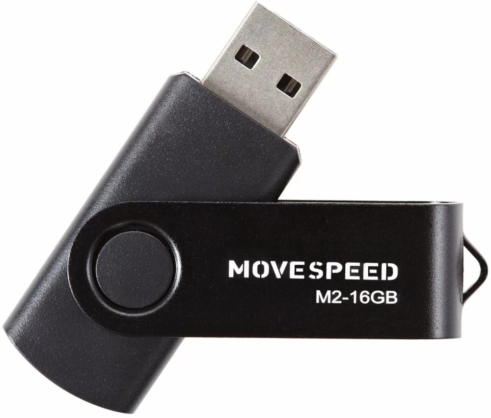 USB Flash накопитель 16Gb Move Speed M2 Black (M2-16G)