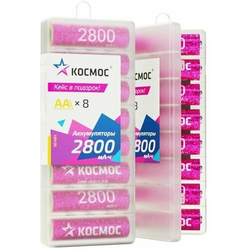 Аккумулятор AA/R6 2800мА. ч NI-MH 8b (уп.8шт) космос KOCR6NIMH2800mAh8B аккумулятор аа r6 kodak 2600mah 2 шт