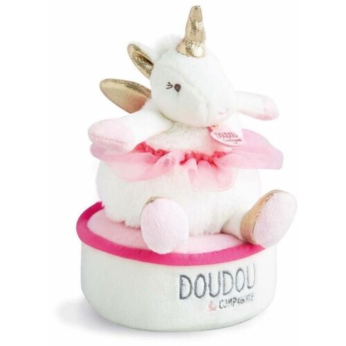 единорог doudou et compagnie lucie 1 шт Игрушка мягкая музыкальная Единорог Lucie 19 см