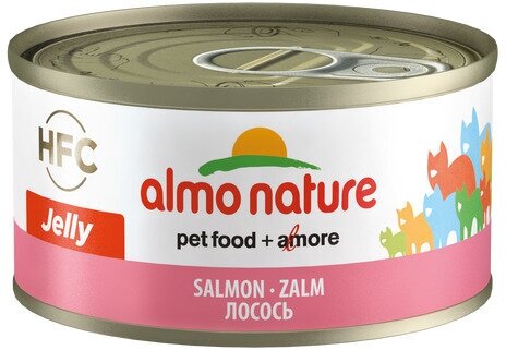 Almo Nature Консервы для Кошек с Лососем 75% мяса (HFC Adult Cat Salmon) 0,07 кг x 1 шт.