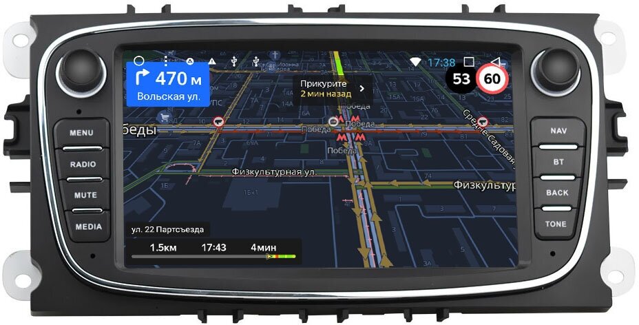 Штатная магнитола Ford Mondeo IV 2007-2015 OEM GT003B на Android 9 (черная)