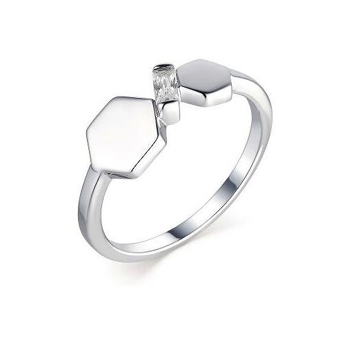 фото Алькор женское кольцо из серебра с фианитом 01-1639/00кц-00