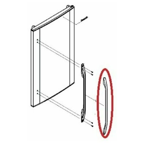 Panasonic CNRAE-11679C Накладка на ручку серебристо-серый холодильника NR-B461XZ-S3, NR-B461YZ-S3