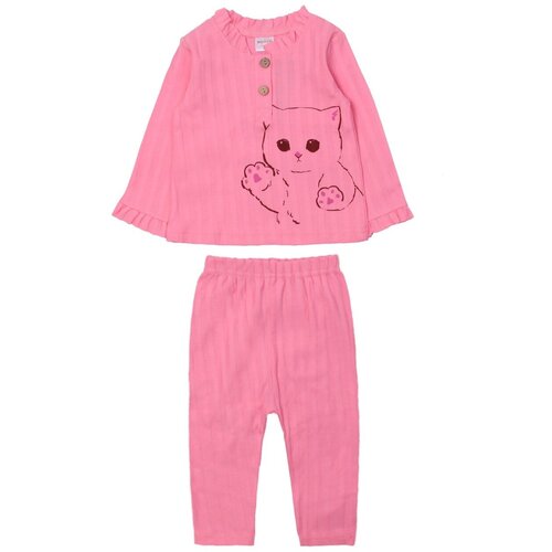 Пижама BONITO KIDS для девочек, размер 80, розовый