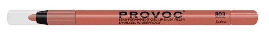 Provoc Gel Lip Liner Filler 803 Zealess Полуперм. гелевый карандаш для губ, (кофейно-бежевый нюд) 1,