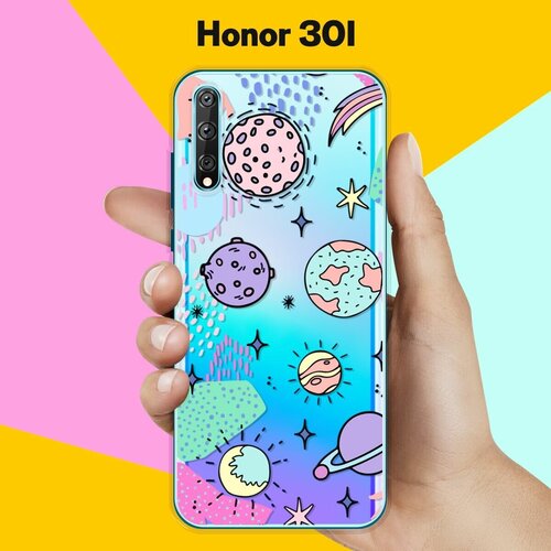 Силиконовый чехол на Honor 30I Узор из планет / для Хонор 30 Ай силиконовый чехол узор из планет на honor 30i