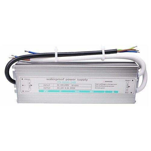 Блок питания водонепроницаемый 24 В 8,3 А 200 Вт