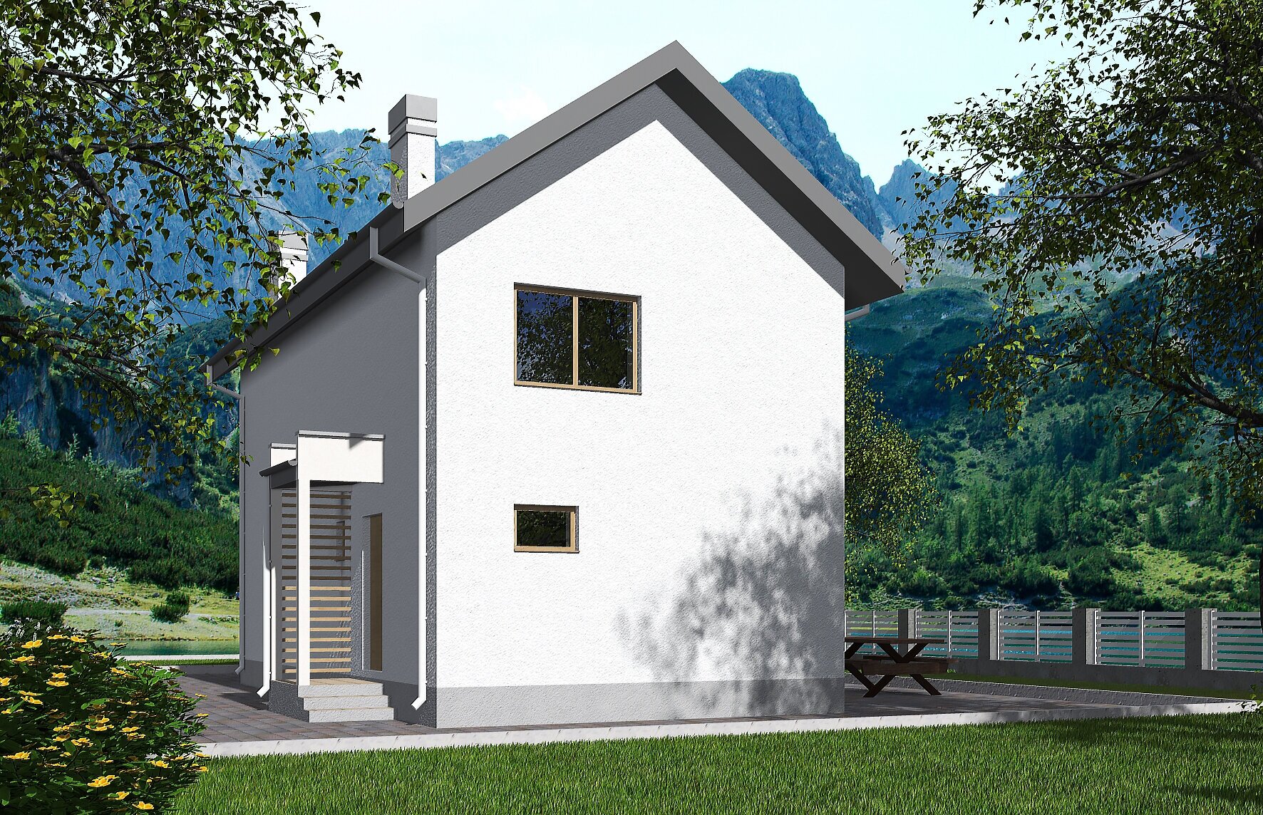 Проект - Проект двухэтажного дома для узкого участка Rg4879 - фотография № 3