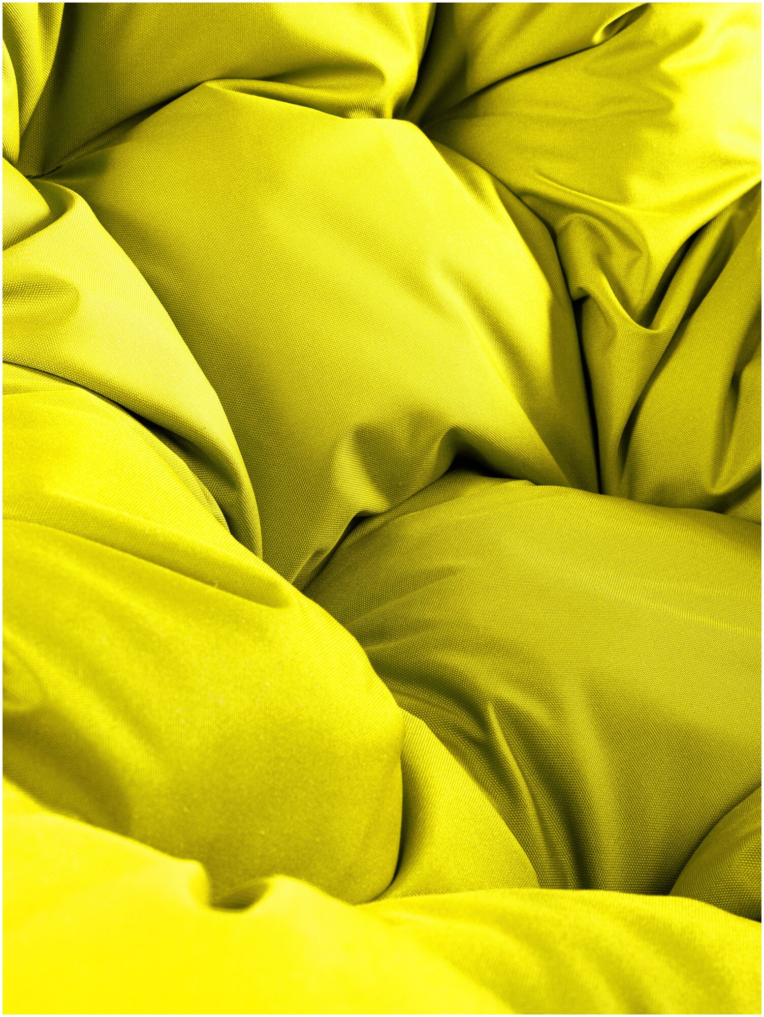 Подвесное кресло m-group XL ротанг коричневое, желтая подушка - фотография № 16
