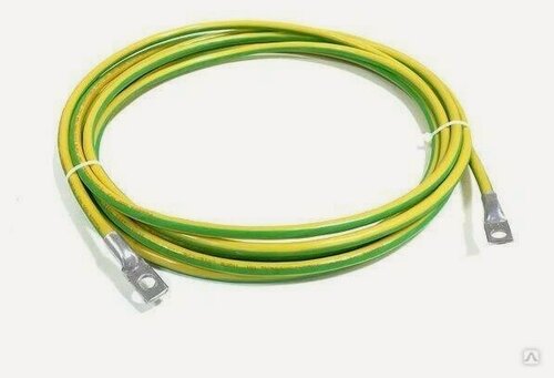 Изображение товара Гибкий проводник L-5 м, 16 мм2, желто-зеленый, 2 наконечника