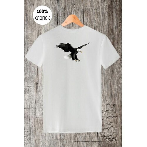 Футболка Zerosell Орёл Птица Eagle Bird, размер 4XS, белый детская футболка орёл eagle птица 152 синий