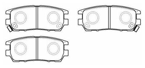 HSB HP8307 Колодки тормозные дисковые MITSUBISHI: PAJERO MONTERO 91.10- HSB HP8307