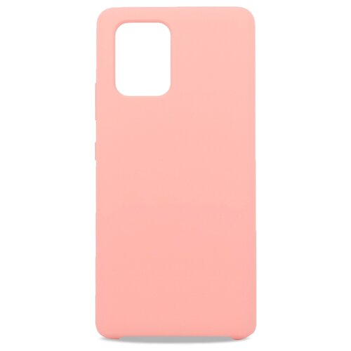 фото Cиликоновый чехол для samsung galaxy s10 lite, m80s и a91 / silicone case для самсунг галакси с10 лайт, м80с и а91 / с бархатистым покрытием внутри (розовый) life style