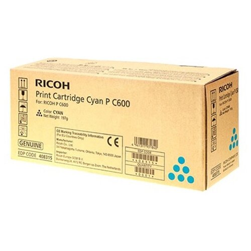 Картридж Ricoh P C600 cyan, 12000 стр, голубой