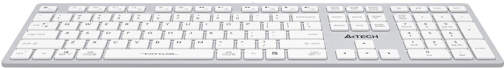 Клавиатура A4Tech Fstyler FX50 белый (fx50 white) - фото №5