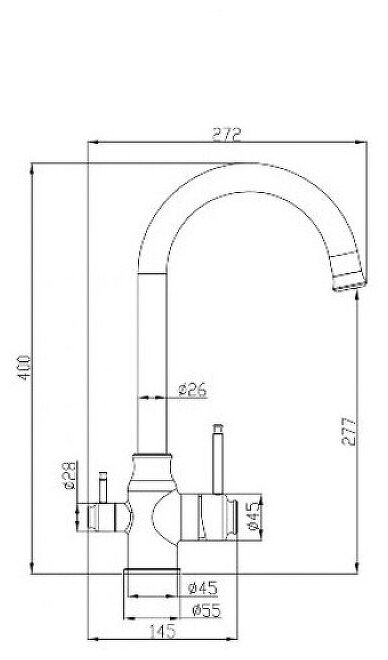 Смеситель для кухни Zorg Steel Hammer SH 763 BRONZE бронза - фотография № 2