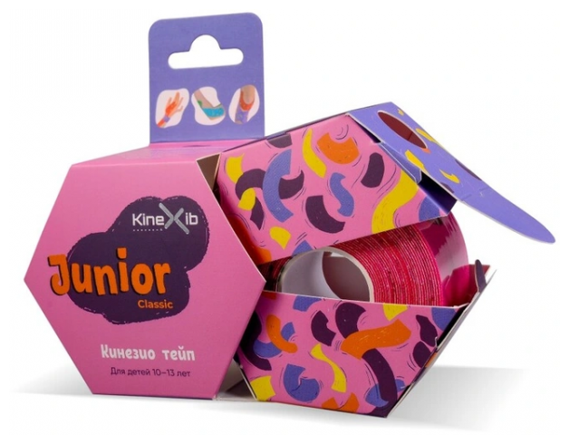 Кинезио тейп Kinexib CLASSIC Junior 4см*4м розовый