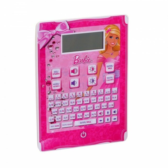Обучающий планшет русско-английский Barbie,120 функции, вертикальный Bondibon - фото №3