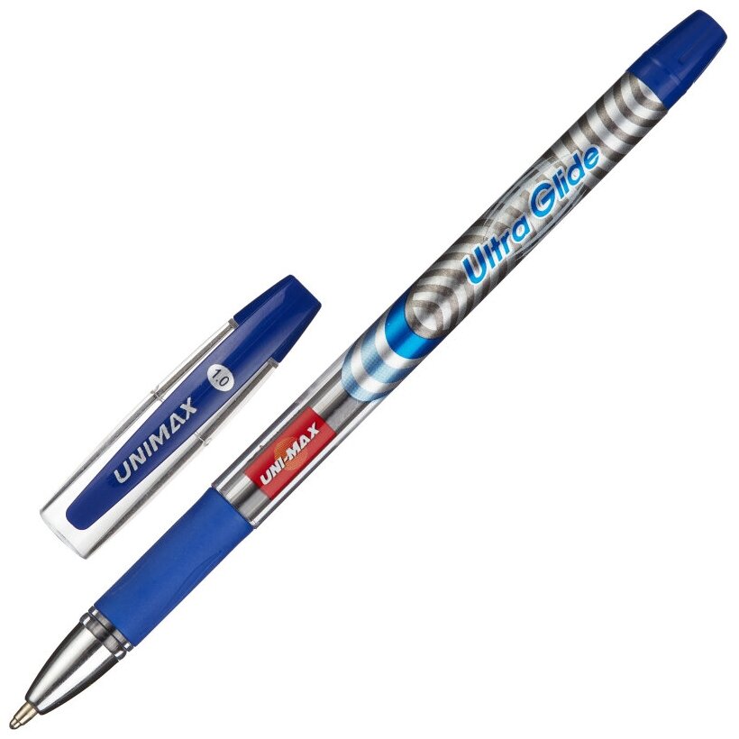 Ручка шариковая неавтомат. Unomax/Unimax Ultra Glide 1,0син, масл, манж
