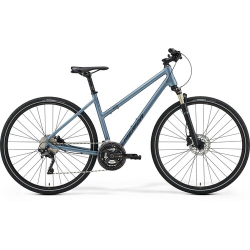 Велосипед '21 Merida Crossway XT Edition Lady Рама:L(55cm) MattSteelBlue/DarkBlue