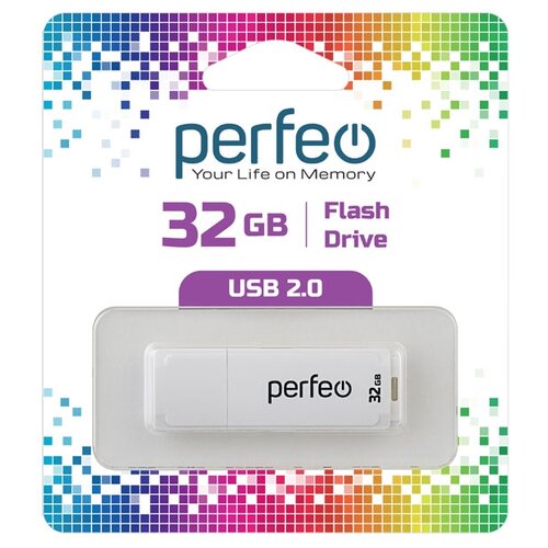 флешка perfeo m01 32 гб черный Флешка Perfeo C04 32 ГБ, white