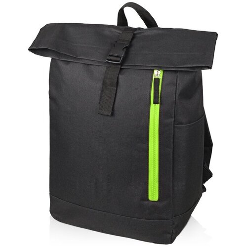 фото Рюкзак-мешок "hisack" городской на 19л, черный/зеленый oasis