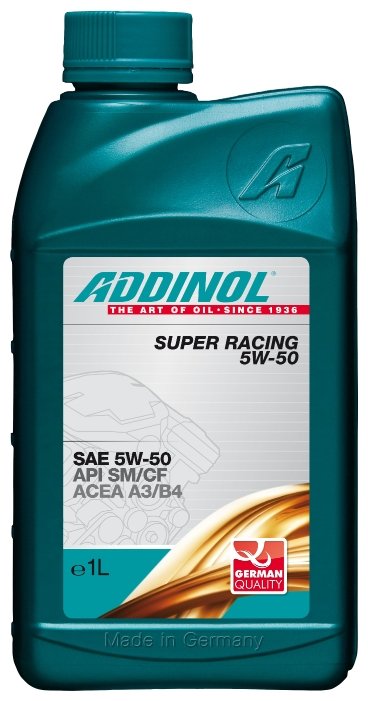 Синтетическое моторное масло ADDINOL Super Racing SAE 5W-50, 1 л (Германия)