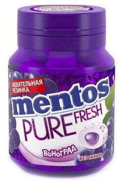 Жевательная резинка MENTOS Pure Fresh Виноград без сахара 54 г - фотография № 6