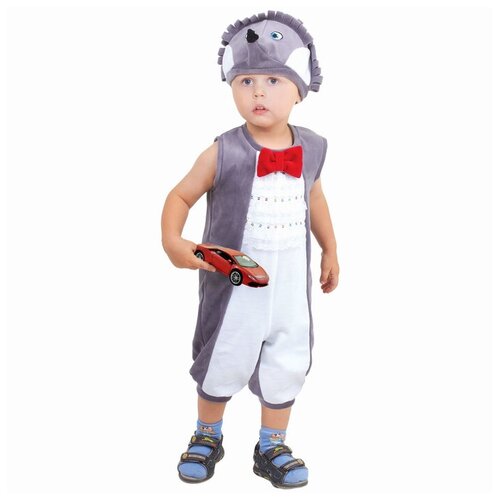 Карнавальный костюм для мальчика от 1,5-3-х лет «Ёжик», велюр, р. 26, рост 98 см карнавальный костюм щенячий патруль для мальчика размер 92 98
