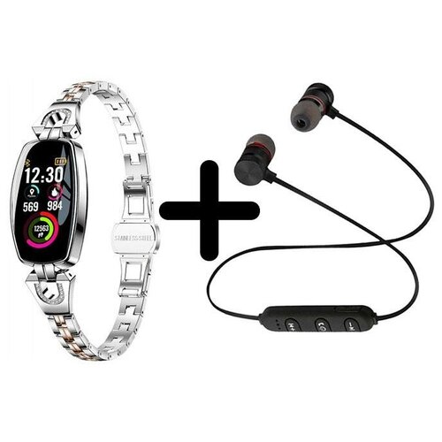 Умные часы BandRate Smart BRSH88SG-SET1 с беспроводными наушниками поиском часов тонометром 814000₽