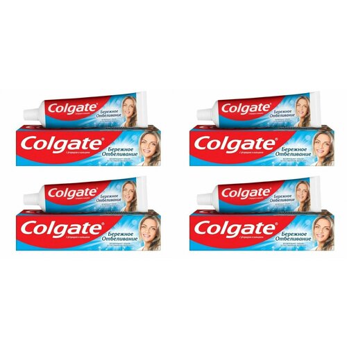 Colgate Зубная паста Бережное отбеливание, 77 г, 50 мл, 4 шт