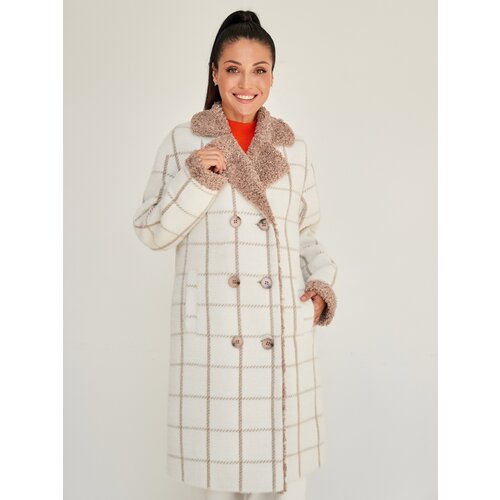 Пальто  Fidan, размер 42, бежевый