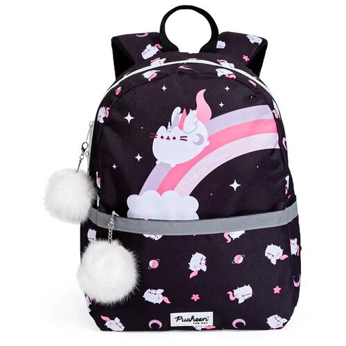 фото Рюкзак академия холдинг pusheen 350 гр мягкий с уплотненной спинкой, полиэстер, мех брелок