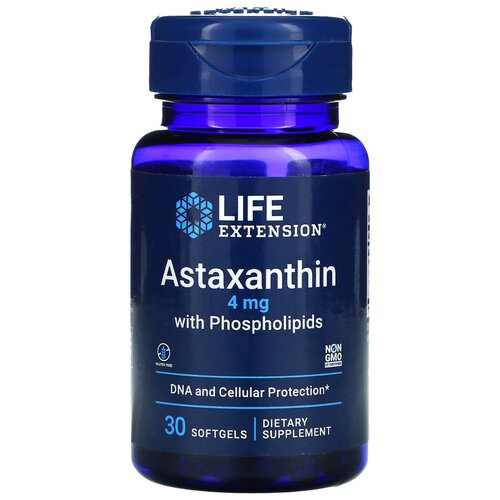 Капсулы Life Extension Astaxanthin with Phospholipids, 50 г, 4 мг, 30 шт.