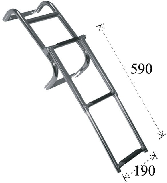 Трап складной 3 ступени, 190х 590 мм (кормовой)