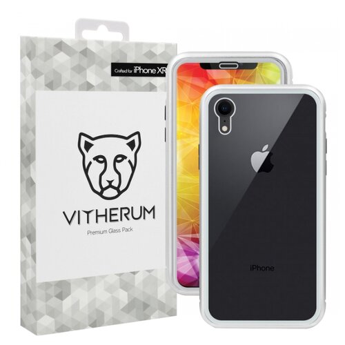 фото Чехол Vitherum SILVER Premium Glass Pack для Apple iPhone Xr серебряный