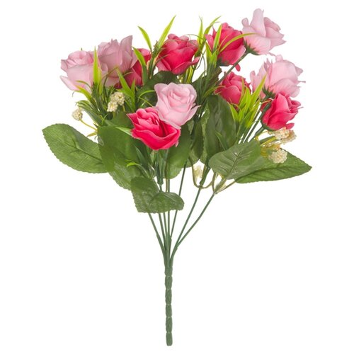 Искусственное растение Engard Букет Роза 27 см ткань пластик E4-238R розовый 52012445012