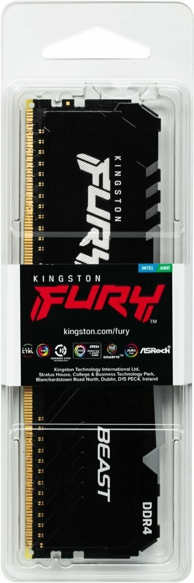 Оперативная память Kingston Fury BEAST RGB 1x8 ГБ DDR4 (KF432C16BBA/8)