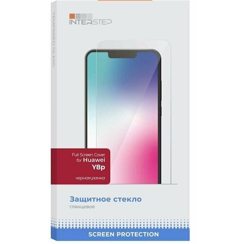 защитное стекло interstep fsc для vivo y12 black Защитное стекло для Huawei Y8p/Honor 30i, чёрная рамка