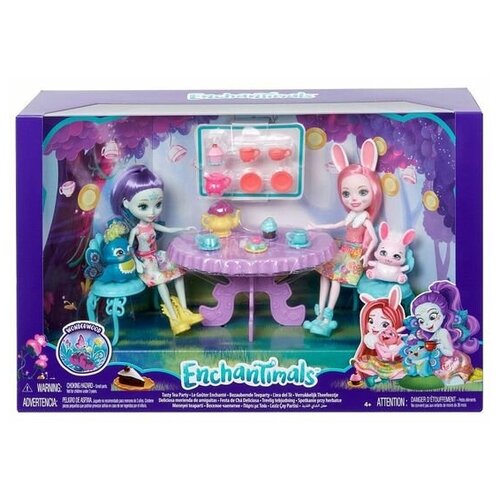 Enchantimals Игровой набор Чаепитие Пэттер Павлины и Бри Кроли, GLD41 набор игровой mattel enchantimals домик пэттер павлины